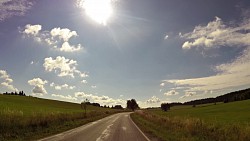 Obrázek z trasy Českou Kanadou z Nové Bystřice na hrad Landštejn