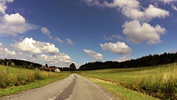 Obrázek z trasy Českou Kanadou z Nové Bystřice na hrad Landštejn