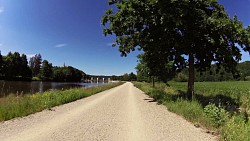 Obrázek z trasy České Budějovice - Hluboká nad Vltavou - cyklostezka po pravém břehu Vltavy