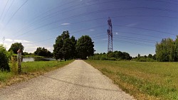 Obrázek z trasy České Budějovice - Hluboká nad Vltavou - cyklostezka po pravém břehu Vltavy