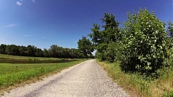 Obrázek z trasy České Budějovice - Hluboká nad Vltavou - cyklostezka po pravém břehu Vltavy