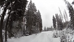 Obrázek z trasy Z Kvildy na běžkách přes prameny Vltavy, Modravu a Horskou Kvildu zpět na Kvildu.