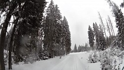 Bilder aus der Strecke Auf den Langlaufskis von Kvilda aus über die Moldauquellen, über Modrava und Horská  Kvilda zu Kvilda zurück