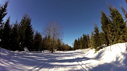 Фото с дорожки От Квилды на беговых лыжах через источники Влтавы, Модраву и Горную Квилду и обратно в Квилду.