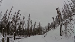 Bilder aus der Strecke Auf den Langlaufskis von Kvilda aus über die Moldauquellen, über Modrava und Horská  Kvilda zu Kvilda zurück