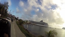 Picture from track Beaches West Bay - port for cruise ships, Honduras, Roatan