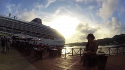 Picture from track Beaches West Bay - port for cruise ships, Honduras, Roatan