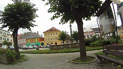 Picture from track From Police nad Metují dense forrest and sandstone rocks