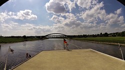 Picture from track Along the river Elbe from Dresden on a wheeled steamboat