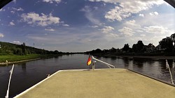 Picture from track Along the river Elbe from Dresden on a wheeled steamboat