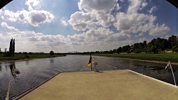 Picture from track Along the river Elbe from Dresden on a wheeled steamboat