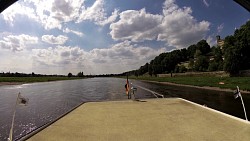 Picture from track Along the river Elbe from Dresden on a wheeled steamboat