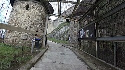 Obrázek z trasy Trenčín - procházka od zimního stadionu přes centrum až na hrad.