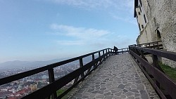 Obrázek z trasy Trenčín - procházka od zimního stadionu přes centrum až na hrad.