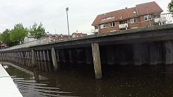 Bilder aus der Strecke Durch Otterndorf vom Rathaus zum Einsteigungsort und auf dem Schiff zum Elbe-Delta