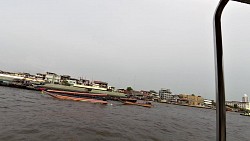 Obrázek z trasy Bangkok, po řece k chrámu Wat Arun