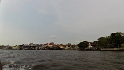 Obrázek z trasy Bangkok, po řece k chrámu Wat Arun