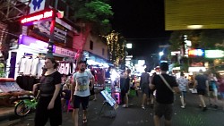 Obrázek z trasy Khao San Road v noci, Bangkok