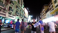 Obrázek z trasy Khao San Road v noci, Bangkok