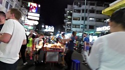 Obrázek z trasy Khao San Road v noci, Bangkok