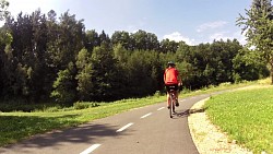 foto van de route Světlá nad Sázavou – fietstocht door de stad en op een fietspad