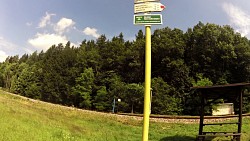 foto van de route Světlá nad Sázavou – fietstocht door de stad en op een fietspad