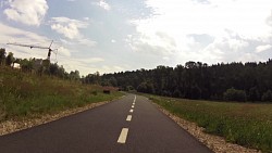 foto van de route Světlá nad Sázavou – fietstocht door de stad en op een fietspad