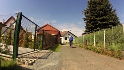 foto van de route Světlá nad Sázavou – fietstocht door de stad en op een fietspad